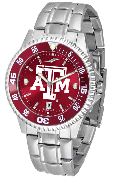 Texas A&M Aggies - Competitor Steel AnoChrome  -  Color Bezel - SuntimeDirect