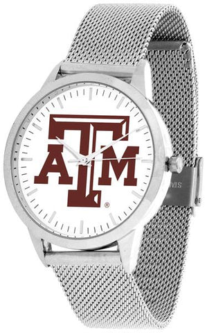 Texas A&M Aggies - Mesh Statement Watch - Silver Band - SuntimeDirect