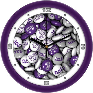 Texas Christian Horned Frogs - Candy Wall Clock - SuntimeDirect