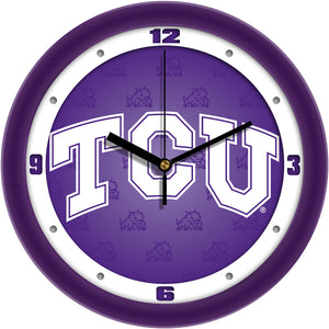 Texas Christian Horned Frogs - Dimension Wall Clock - SuntimeDirect