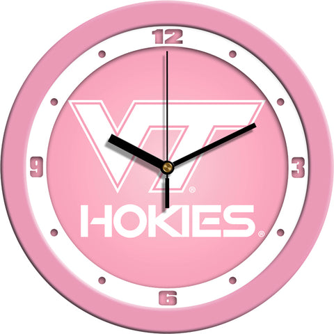Virginia Tech Hokies - Pink Wall Clock