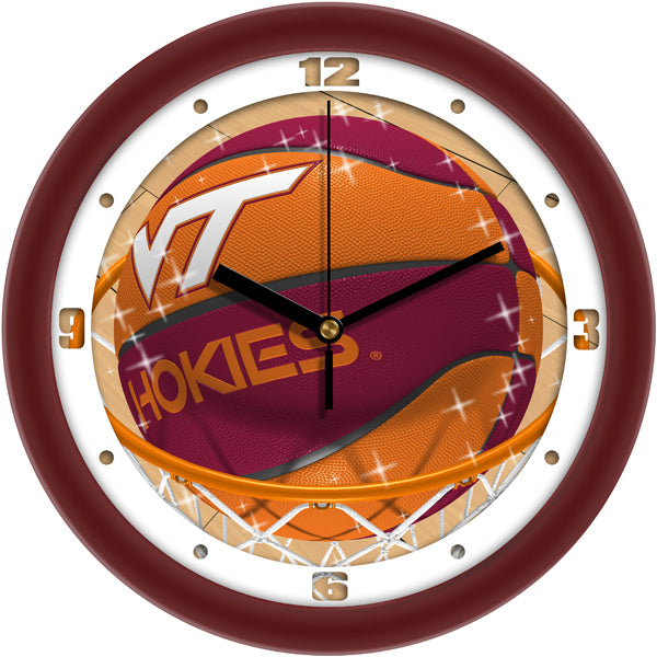Virginia Tech Hokies - Slam Dunk Wall Clock