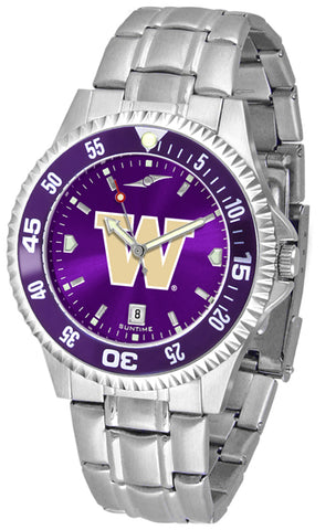 Washington Huskies - Competitor Steel AnoChrome  -  Color Bezel