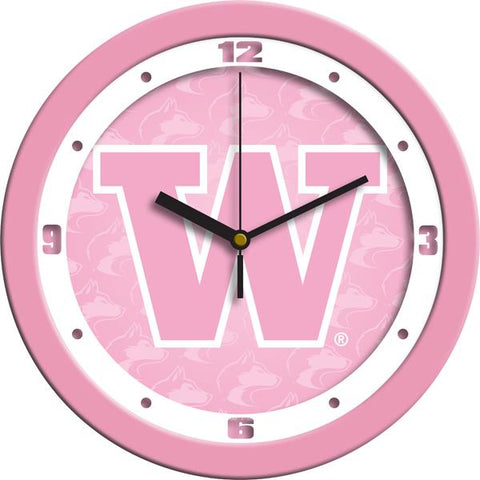 Washington Huskies - Pink Wall Clock