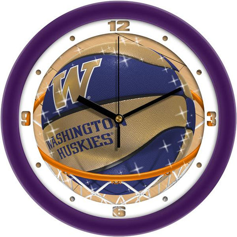 Washington Huskies - Slam Dunk Wall Clock