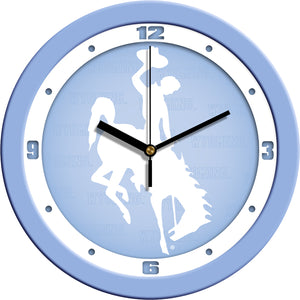 Wyoming Cowboys - Baby Blue Wall Clock