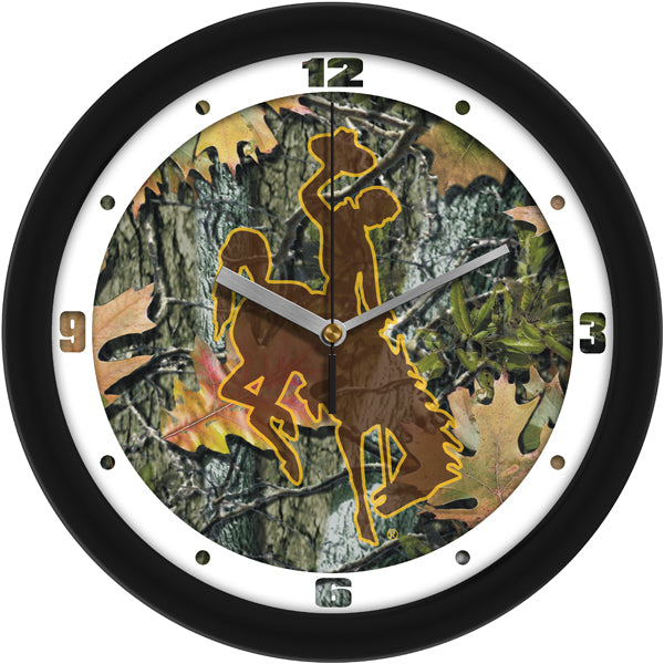 Wyoming Cowboys - Camo Wall Clock