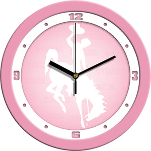Wyoming Cowboys - Pink Wall Clock