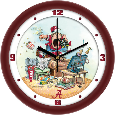 Alabama Crimson Tide - "The Fan" Team Wall Clock - Art by Gary Patterson
