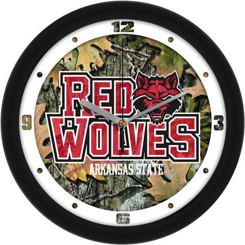 Arkansas State Red Wolves - Camo Wall Clock