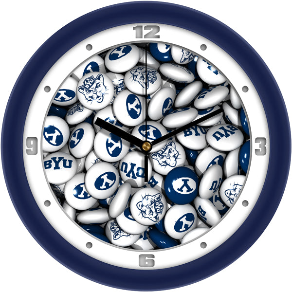 Brigham Young Univ. Cougars - Candy Wall Clock - SuntimeDirect