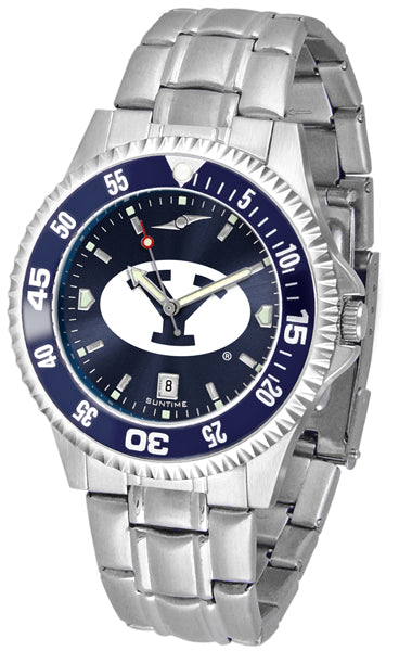Brigham Young Univ. Cougars - Competitor Steel AnoChrome  -  Color Bezel - SuntimeDirect