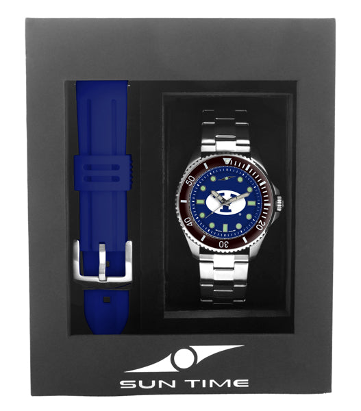 Brigham Young Univ. Cougars Men's Contender Watch Gift Set