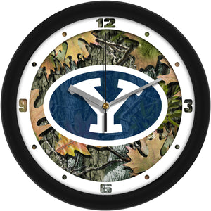 Brigham Young Univ. Cougars - Camo Wall Clock - SuntimeDirect