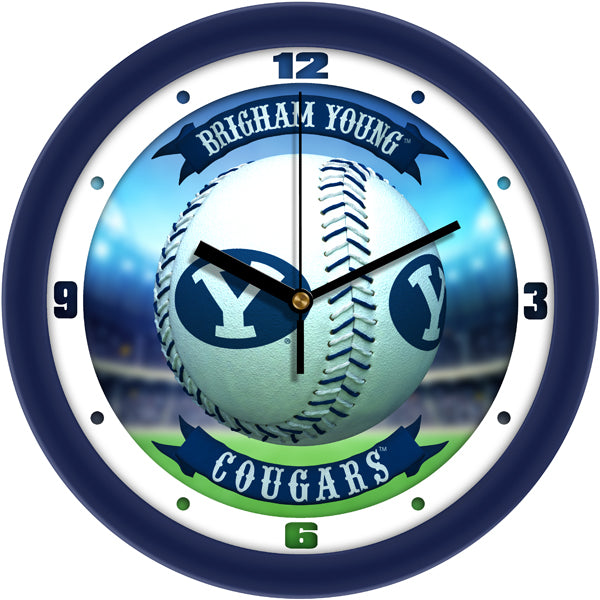 Brigham Young Univ. Cougars - Home Run Wall Clock - SuntimeDirect