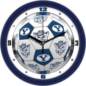 Brigham Young Univ. Cougars - Soccer Wall Clock - SuntimeDirect