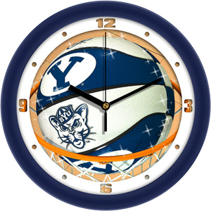 Brigham Young Univ. Cougars - Slam Dunk Wall Clock - SuntimeDirect