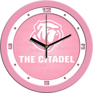 Citadel Bulldogs - Pink Wall Clock - SuntimeDirect