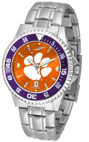 Clemson Tigers - Competitor Steel AnoChrome  -  Color Bezel - SuntimeDirect