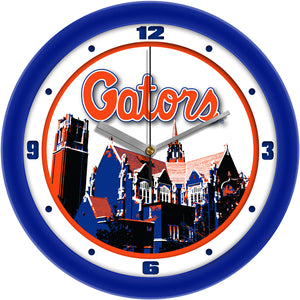 Florida Gators Wall Clock - Campus Art - Non Ticking Silent Movement - 11.5"