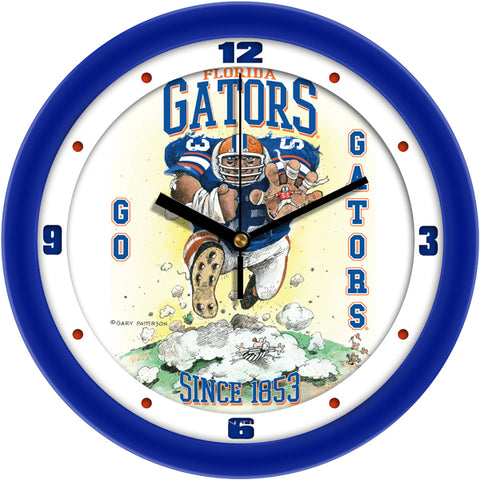 Florida Gators - "Steamroller" Football Wall Clock - Art by Gary Patterson