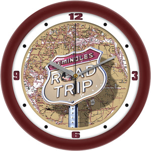 Florida State Seminoles Wall Clock - College Road Trip - 11.5" Diameter - Quiet Silent-Sweep