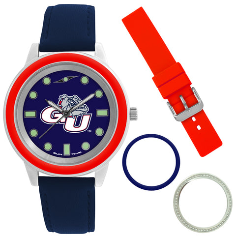Gonzaga Bulldogs Unisex Colors Watch Gift Set