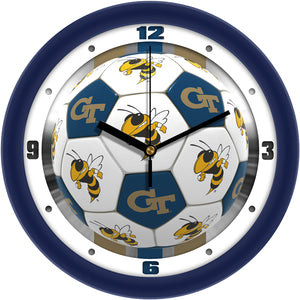 Georgia Tech Yellow Jackets - Soccer Wall Clock - SuntimeDirect