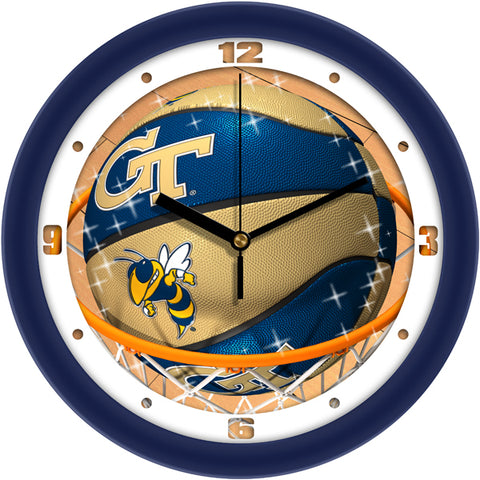 Georgia Tech Yellow Jackets - Slam Dunk Wall Clock - SuntimeDirect