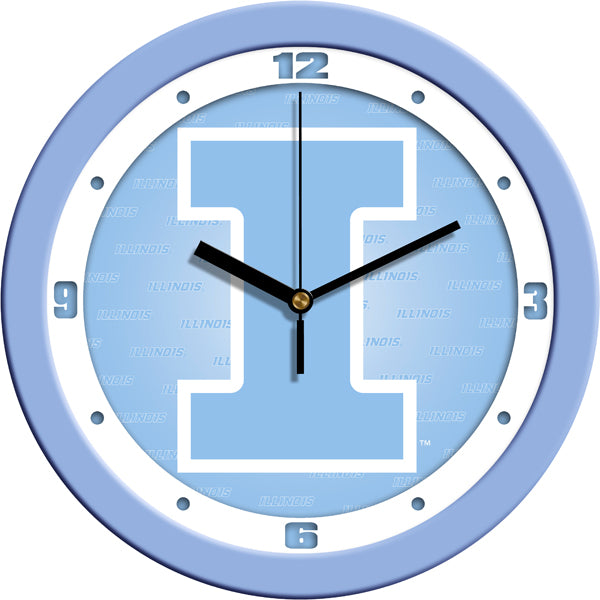 Illinois Fighting Illini - Baby Blue Wall Clock - SuntimeDirect