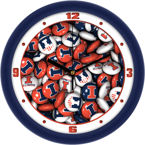 Illinois Fighting Illini - Candy Wall Clock - SuntimeDirect