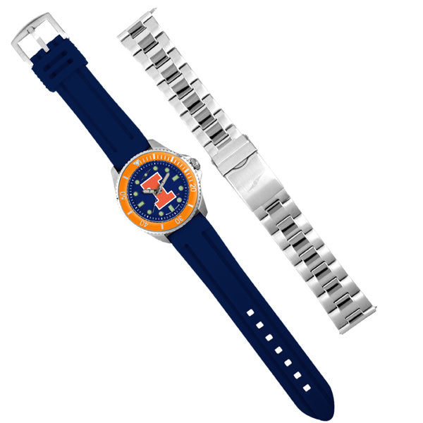 Illinois Fighting Illini Men's Contender Watch Gift Set