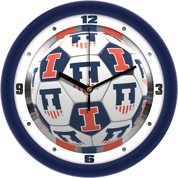 Illinois Fighting Illini - Soccer Wall Clock - SuntimeDirect