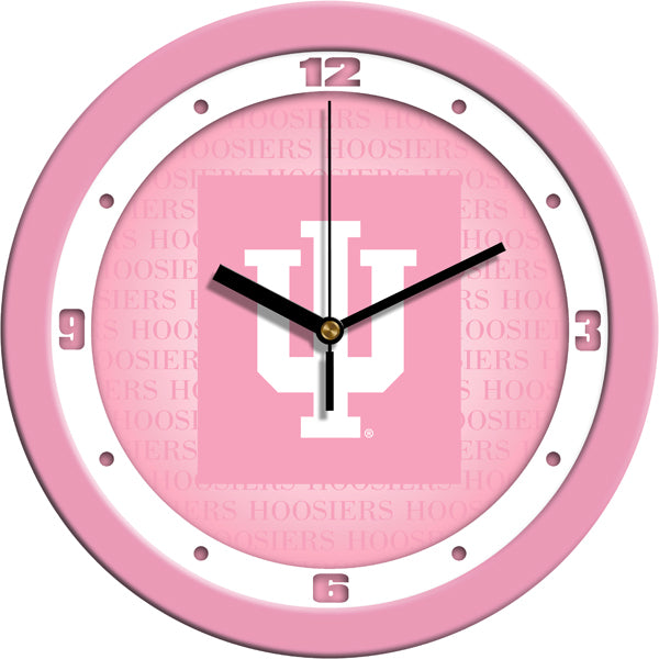 Indiana Hoosiers - Pink Wall Clock