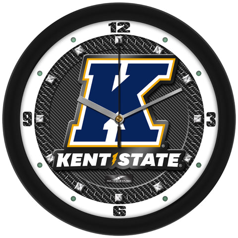 Kent State Golden Flashes - Carbon Fiber Textured Wall Clock