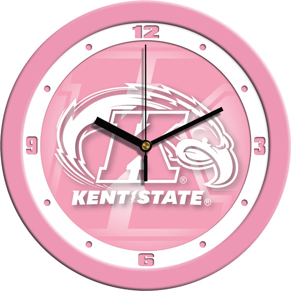Kent State Golden Flashes - Pink Wall Clock