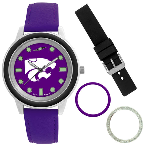 Kansas State Wildcats Colors Watch Gift Set