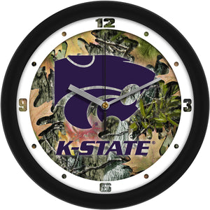 Kansas State Wildcats - Camo Wall Clock