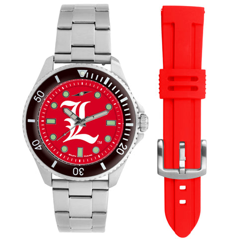Louisville Cardinals Pro Two-Tone Ladies Watch - Sports Unlimited