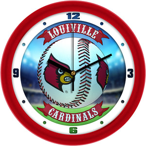 Louisville Cardinals - Home Run Wall Clock