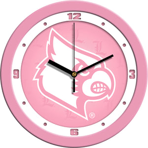 Louisville Cardinals - Pink Wall Clock