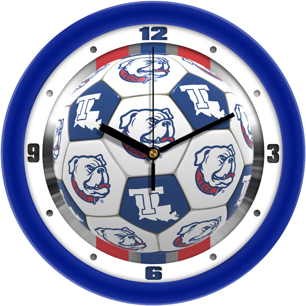 Louisiana Tech Bulldogs - Soccer Wall Clock