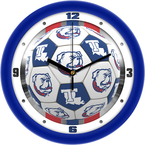 Louisiana Tech Bulldogs - Soccer Wall Clock