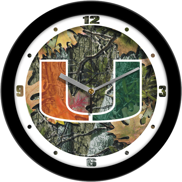 Miami Hurricanes - Camo Wall Clock