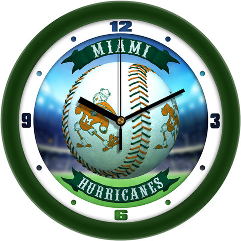 Miami Hurricanes - Home Run Wall Clock