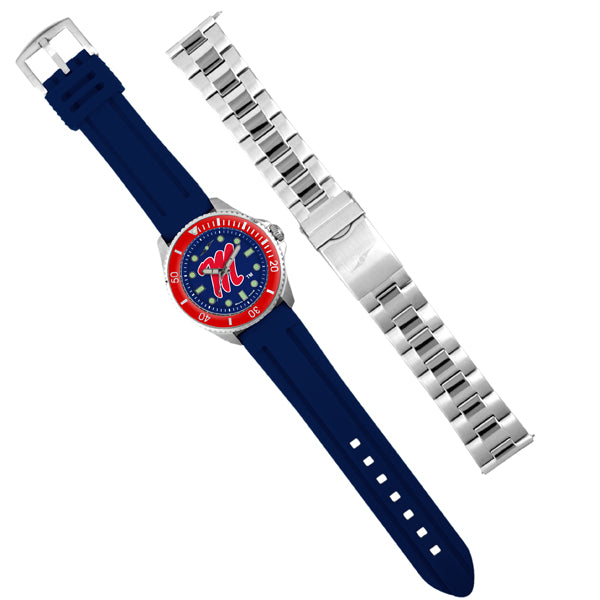 Mississippi Ole Miss Men's Contender Watch Gift Set