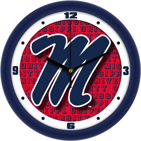 Mississippi Rebels  -  Ole Miss - Dimension Wall Clock - SuntimeDirect