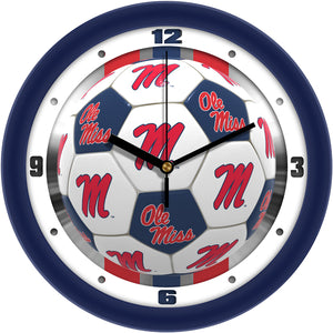 Mississippi Rebels - Ole Miss - Soccer Wall Clock - SuntimeDirect