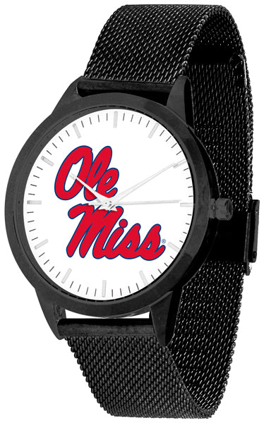 Mississippi Rebels - Ole Miss - Mesh Statement Watch - Black Band - SuntimeDirect