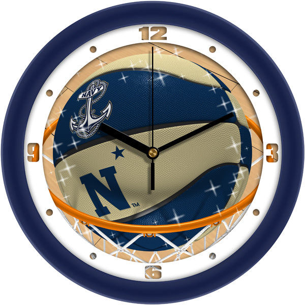 Naval Academy Midshipmen - Slam Dunk Wall Clock - SuntimeDirect